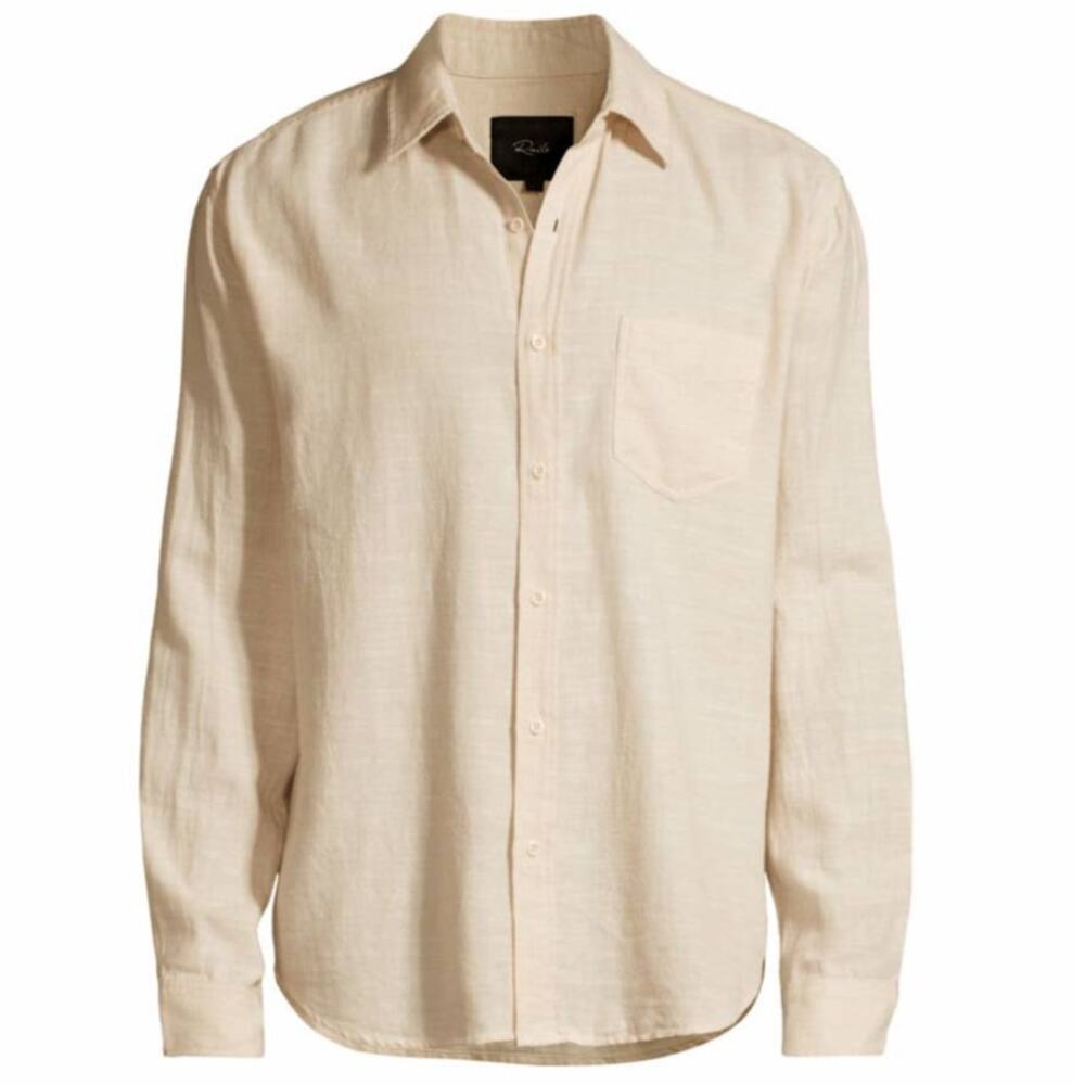 Rails NWT Wyatt Long Sleeve Shirt Hummus Color Size XXL 100% Cotton Pocket